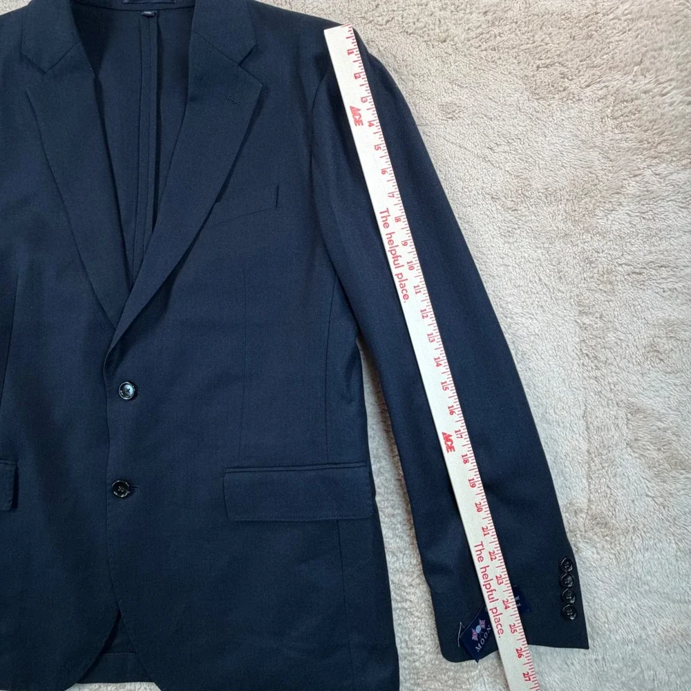 J.Crew Mens 44R Ludlow Blazer Navy Blue Moon England Wool Cotton BH230